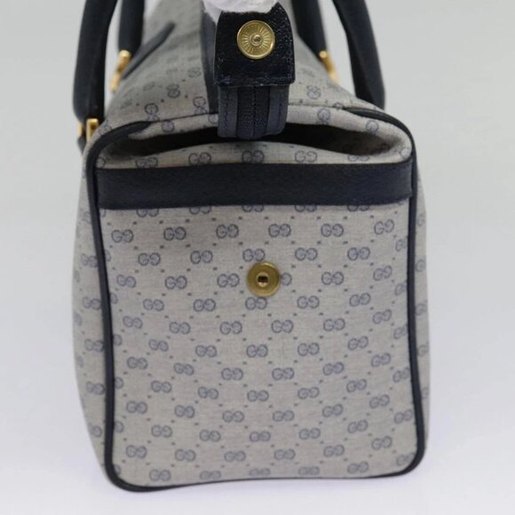 GUCCI Micro GG Supreme Hand Bag PVC Navy Gold 000 40 0207 Auth yk14683 - Picture 6 of 16